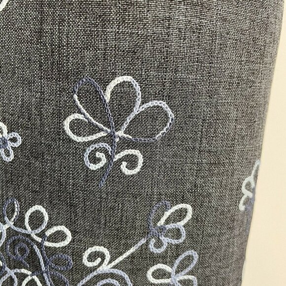 Byer Too! Y2K Gray Mini Party Evening Dress Size 9 Vintage Embroidered - Picture 3 of 6